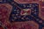 Mid-Century Vintage Turkish Wool Rug - Vibrant Berry and Navy Tribal Medallion For Sale - Image 9 of 9
