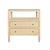 Tan Matthew Izzo Home Douglas Natural Grasscloth Two Drawer Side Table With Open Shelf, Glass Top, and Brass Knobs For Sale - Image 8 of 8