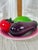 Farmhouse Vintage Art Glass Fruit Centerpiece on Portuguese Plate Tomato Lemon Eggplant For Sale - Image 3 of 10