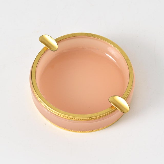 Italian Pink Opaline Glass Ashtray by Vincenzo Nason, 1960s For Sale - Image 4 of 8