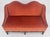William & Mary Style Brick Red Camel Back Upholstery Walnut Base Sofa Loveseat For Sale - Image 12 of 15