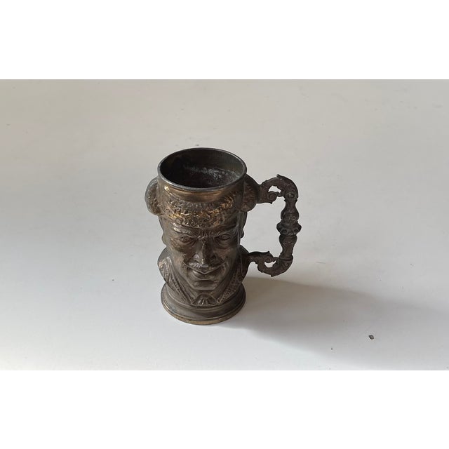Antique Admiral Bust Pencil Holder in Metal, 1890s For Sale - Image 3 of 8