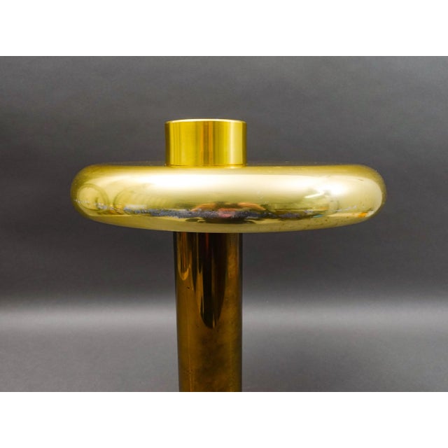 Brass Pierre Cardin Style Vintage Modernist Brass Table Desk Lamp For Sale - Image 8 of 10