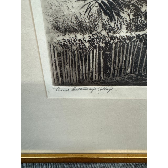 English Cecil Forbes for Dickens' Old Curiosity Shop Anne Hathaway's Cottage Etching, Signed For Sale - Image 3 of 13