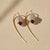 Modern Silver, Gold Lily Flower Earrings With Garnet Briolettes, Pair For Sale - Image 3 of 6