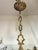 Antique Spanish Brass 6-Arm Heavy Chandelier With Crystal For Sale - Image 4 of 12