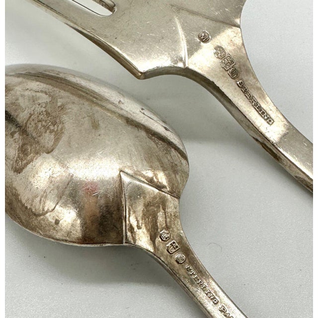 Early 1900s Old French King Albert Sterling Silverware Set of 19 by Whiting Manf Co For Sale - Image 12 of 12