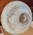 Vintage Frosted Glass Flush Mount Ceiling Light Shade With Prismatic Center – Etched Botanical Motif, 10” For Sale - Image 4 of 14