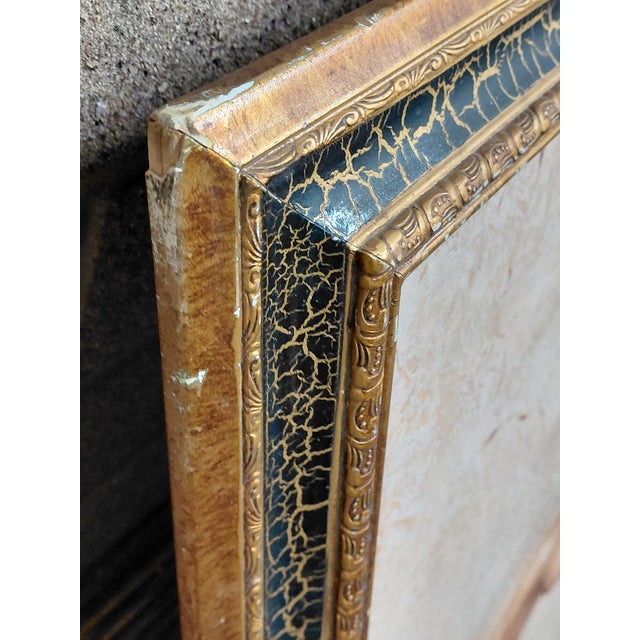 Framed Signed Creation of Adam After Michelangelo Oil on Canvas For Sale - Image 13 of 14