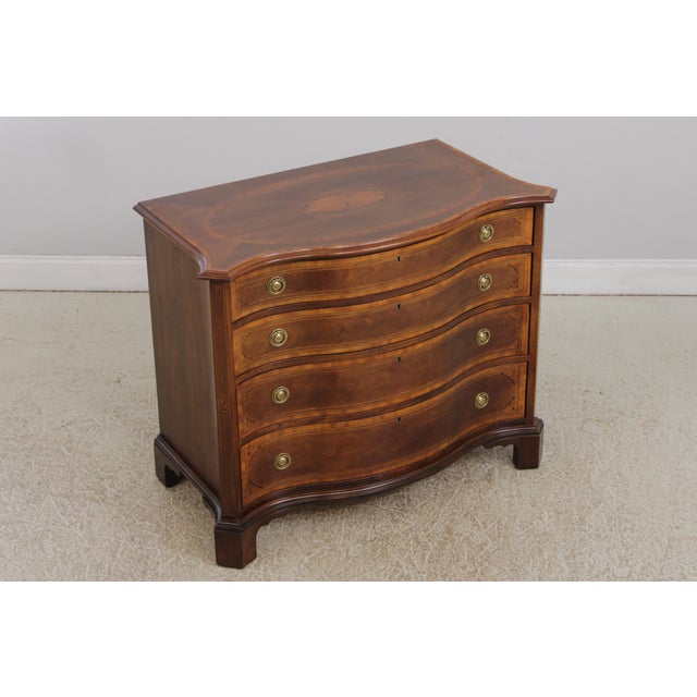 Traditional Henredon Natchez Collection Inlaid Mahogany Chest For Sale - Image 3 of 16