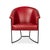 Upholstered in premium full-grain leather in Rouge red, this chair exudes sophistication and timeless style. The curved...