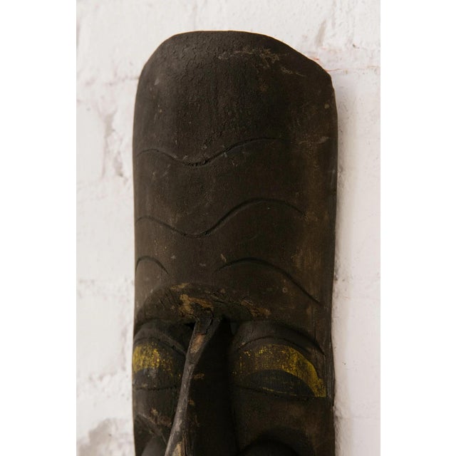 Modern Mid 20th Century Wood Mask Wall Art For Sale - Image 3 of 3