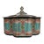 Antique Moroccan Folk Art Polychrome Lidded Tea Caddy Storage Box Hand Tooled For Sale