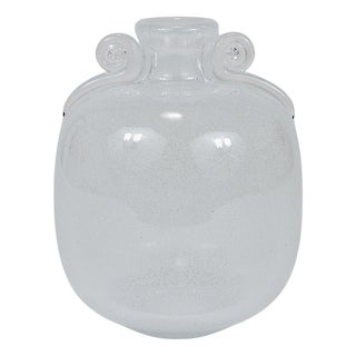Pulegoso Bubble Vase with Handles from Seguso Vetri Darte, Murano, Italy, 1950s For Sale