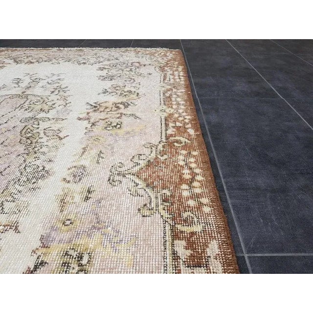 1960s 1960s Vintage Turkish Handmade Rug-4’x7’1" For Sale - Image 5 of 11