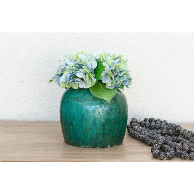 Green Green Lagoon Glazed Vase For Sale - Image 8 of 8