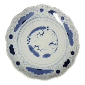 19th C Japanese Blue and White Porcelain Plate