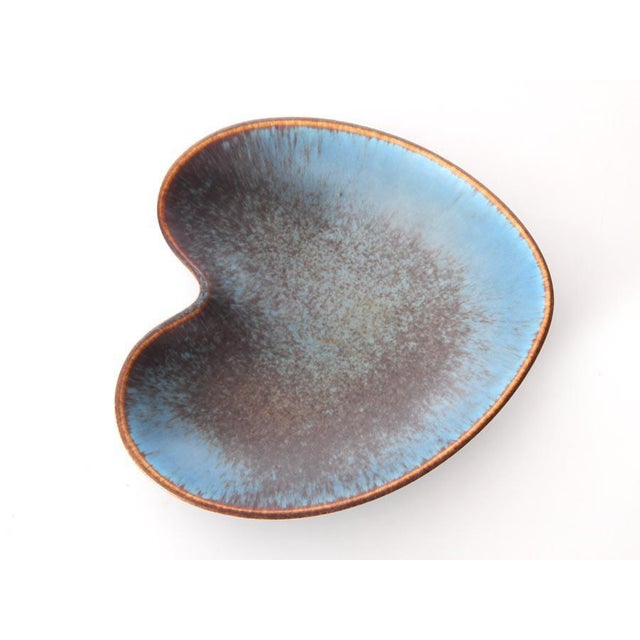 Rorstrand axa brown & blue matte haresfur glaze bowl by gunnar nylund h 13 cm. W 10 cm. This piece is attributed to the...