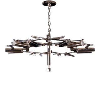 Snowflake Medial Chandelier in Nickel Finish For Sale