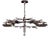 Snowflake Medial Chandelier in Nickel Finish For Sale