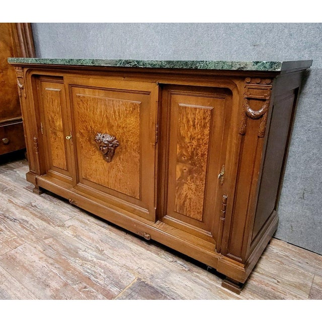 Louis XVI Style Buffet in Mahogany and Burl Wood For Sale - Image 5 of 8