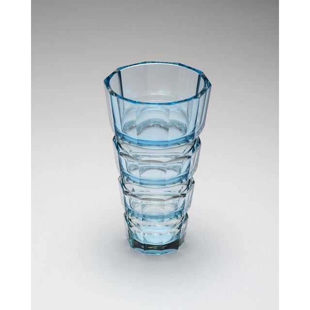 1980s Blue Glass Vase from Moser, Late 20th Century For Sale - Image 5 of 11