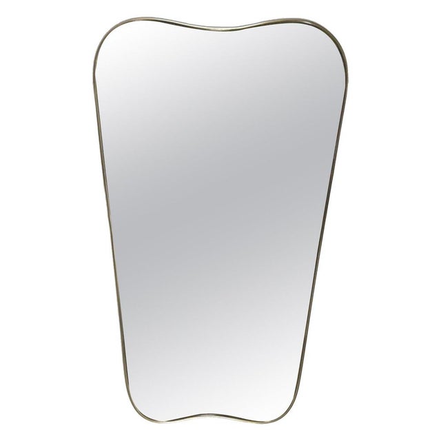 Mid-Century Brass Mirror, Italy For Sale - Image 5 of 5