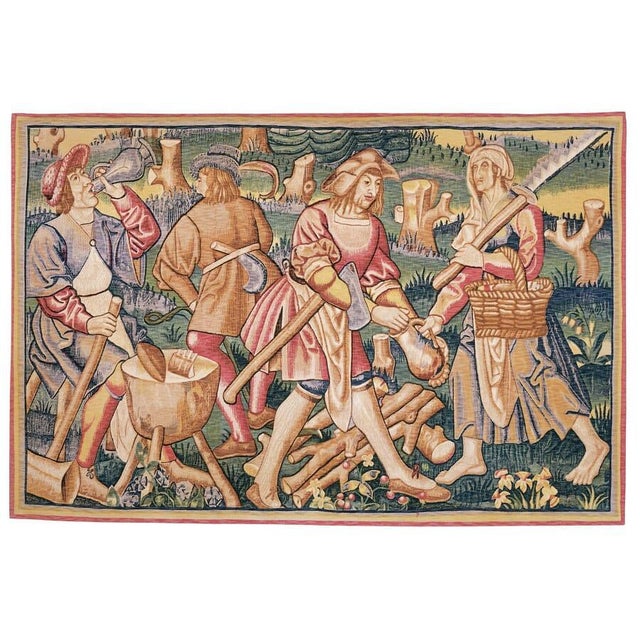 Originally woven at the Tournai Workshops in Flanders at the end of the fifteenth century, this tapestry depicts country...