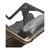Architectural Motorcycle Leather Rocker Lounge Chair W/Ottoman Attributed to Joshua Height For Sale - Image 10 of 14