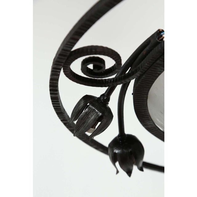 1930s 1930s French Fixture With Muller Freres Signed Shade For Sale - Image 5 of 7