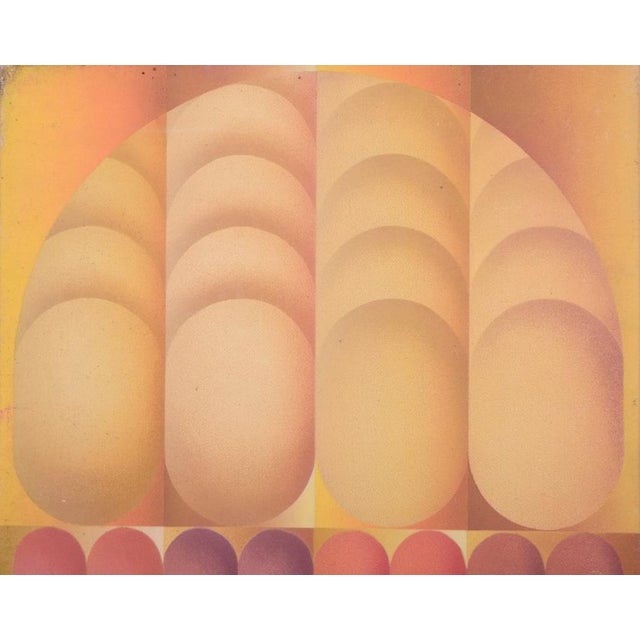 R, Wagner, Abstract Composition, 1970, Oil on Board For Sale - Image 4 of 10