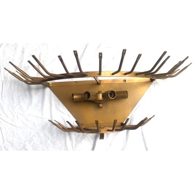 Gold Brass Mounted Pink Palmette Sconces, 1990s, Set of 2 For Sale - Image 8 of 15