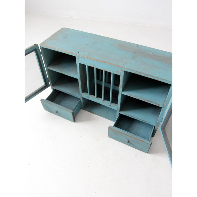 1940s Vintage Painted Counter Top Cabinet For Sale - Image 5 of 12