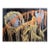 Arturo Rovirosa "Firma Ii" Gold Acrylic on Canvas Sealed in Epoxy, Signed For Sale