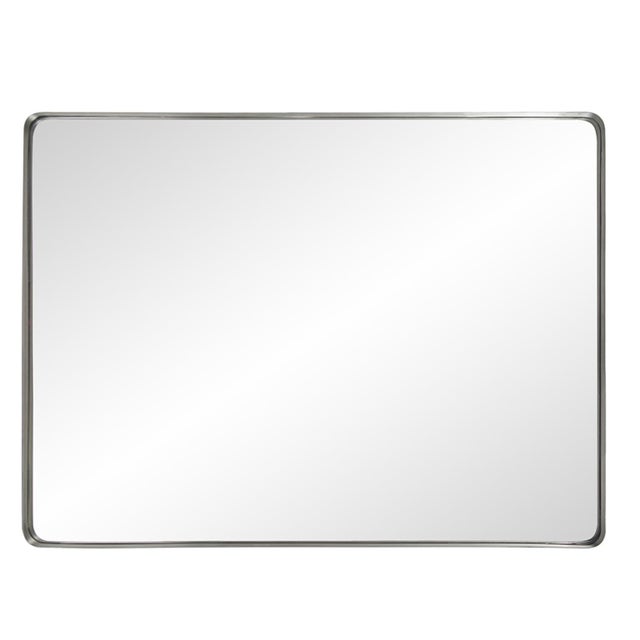 Contemporary Steele Silver Mirror For Sale - Image 3 of 8