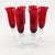 Vintage Glasses in Murano Glass. Set of 6. Of Great Scenic Impact given their height in a very deep Ruby color able of...