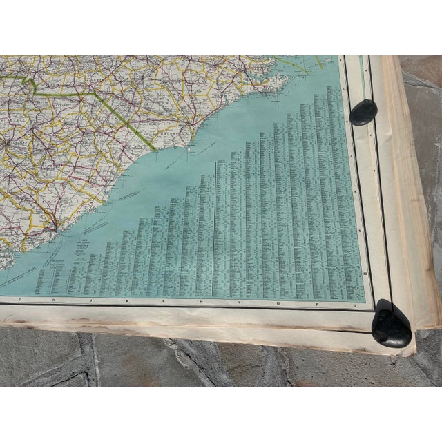 Antique 1914 Map of North and South Carolina by the National Survey Co Topographical Offices I. V. Crocker For Sale - Image 9 of 12