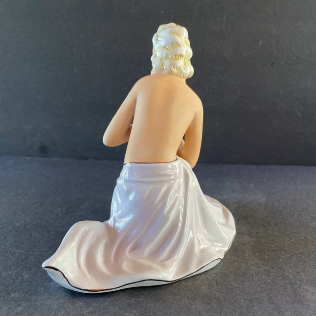 Mid-Century Modern 1940's Fasold & Stauch Porcelain Figurine Naked Woman Dancer For Sale - Image 3 of 10