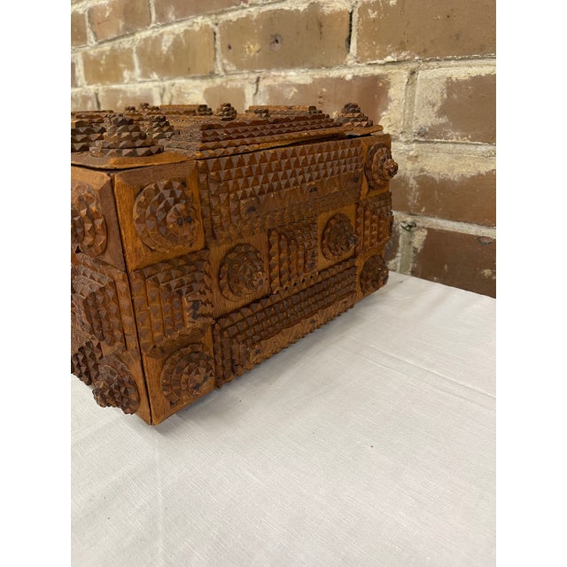 19th Century American Tamp Art Box For Sale - Image 4 of 7