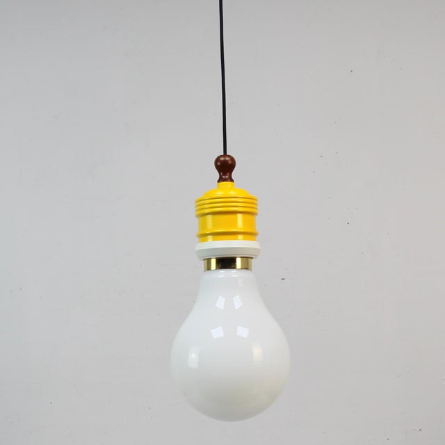 Metalarte Metalarte Ceiling Lamp in the Shape of a Light Bulb, 1970s For Sale - Image 4 of 4