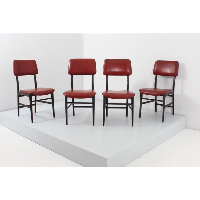 Wood Wooden Chairs attributed to Edmondo Palutari and Vittorio Dassi, Italy, 1960s, Set of 4 For Sale - Image 7 of 18