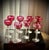 Mid 20th Century Ruby Cut-to-Clear Crystal Cordial Glasses attributed to Val Saint Lambert, 1950, Set of 8 For Sale - Image 5 of 18