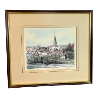 1980s Ross-on-Wye Limited Edition Watercolor Print – Philip & Glyn Martin – Signed For Sale