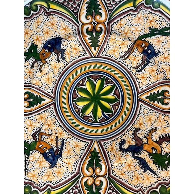 Coimbra Ceramic - Hand Painted Portuguese Plate For Sale In New York - Image 6 of 13