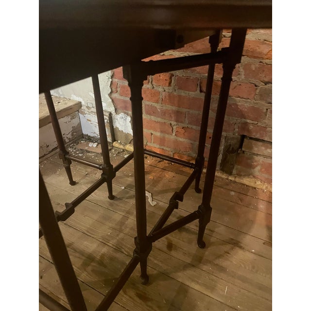 Brown Early 20th Century Pair Petite Diminutive Mahogany Spider Leg Pad Foot Round Gateleg Tables For Sale - Image 8 of 12