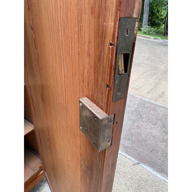 Brown Vintage French School Locker For Sale - Image 8 of 11