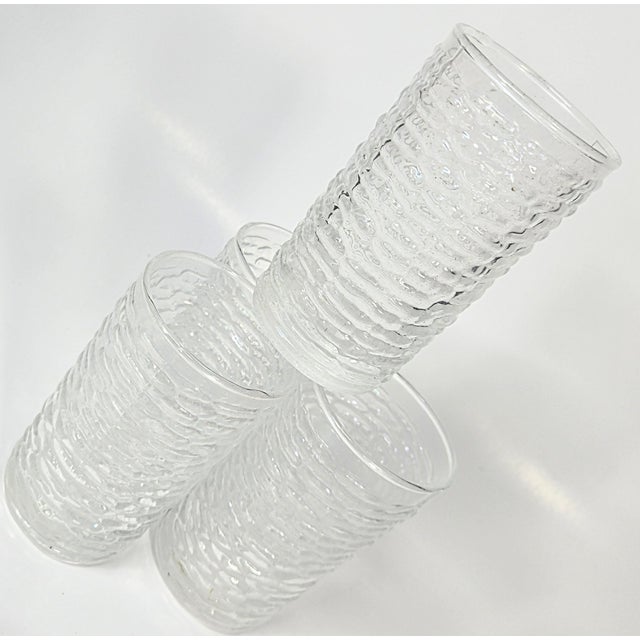 1960s Mid Century Modern Iridescent Ice Liquor Glasses- Set of Four For Sale - Image 6 of 13