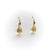 These simple shepherd’s hook earrings are topped with a bezel set baguette diamond that loops around to create a notch for...
