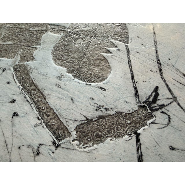 1970s James Coignard, L'Homme Volant (The Flying Man), Hand-Painted Carborundum Etching, 1975 For Sale - Image 5 of 9