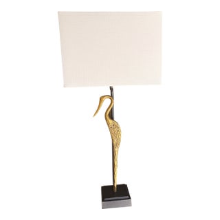 Currey & Co. Brass Bird Table Lamp For Sale